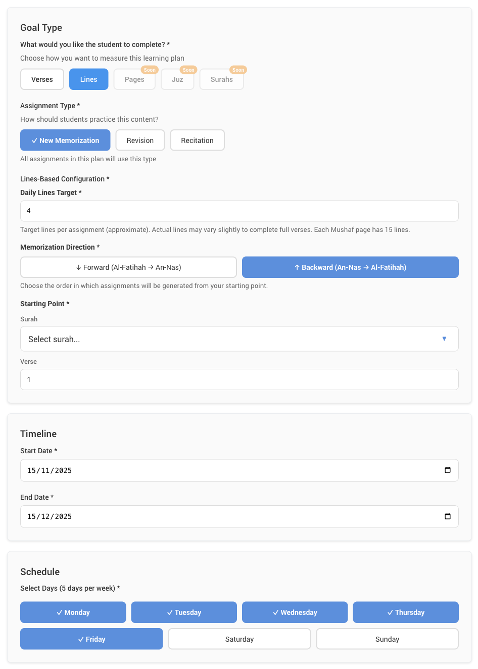 Teacher creating a student learning plan